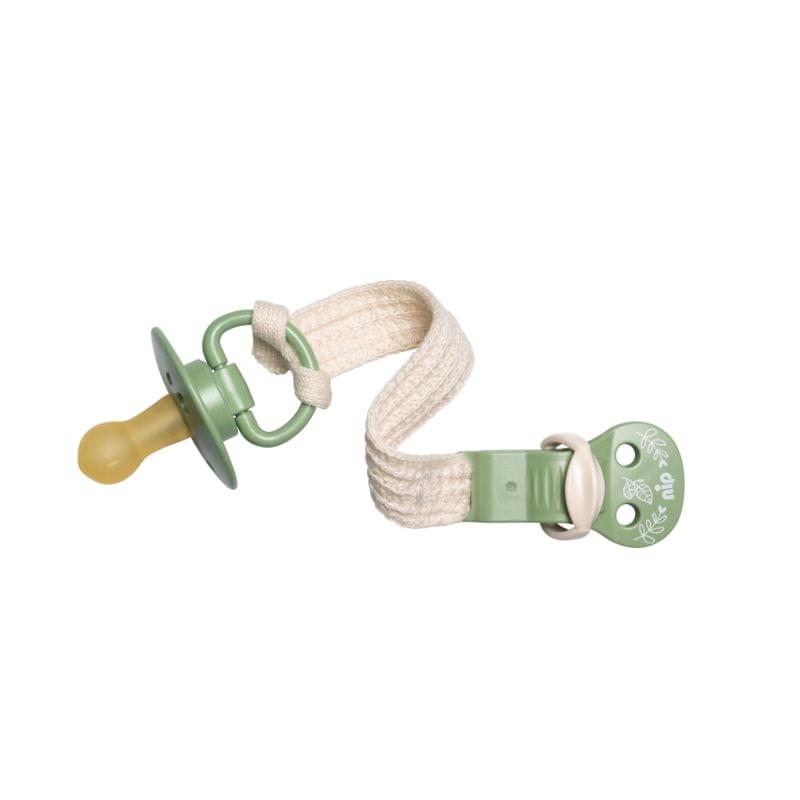 Nip Green Organic Cotton Pacifier Strap (Green)