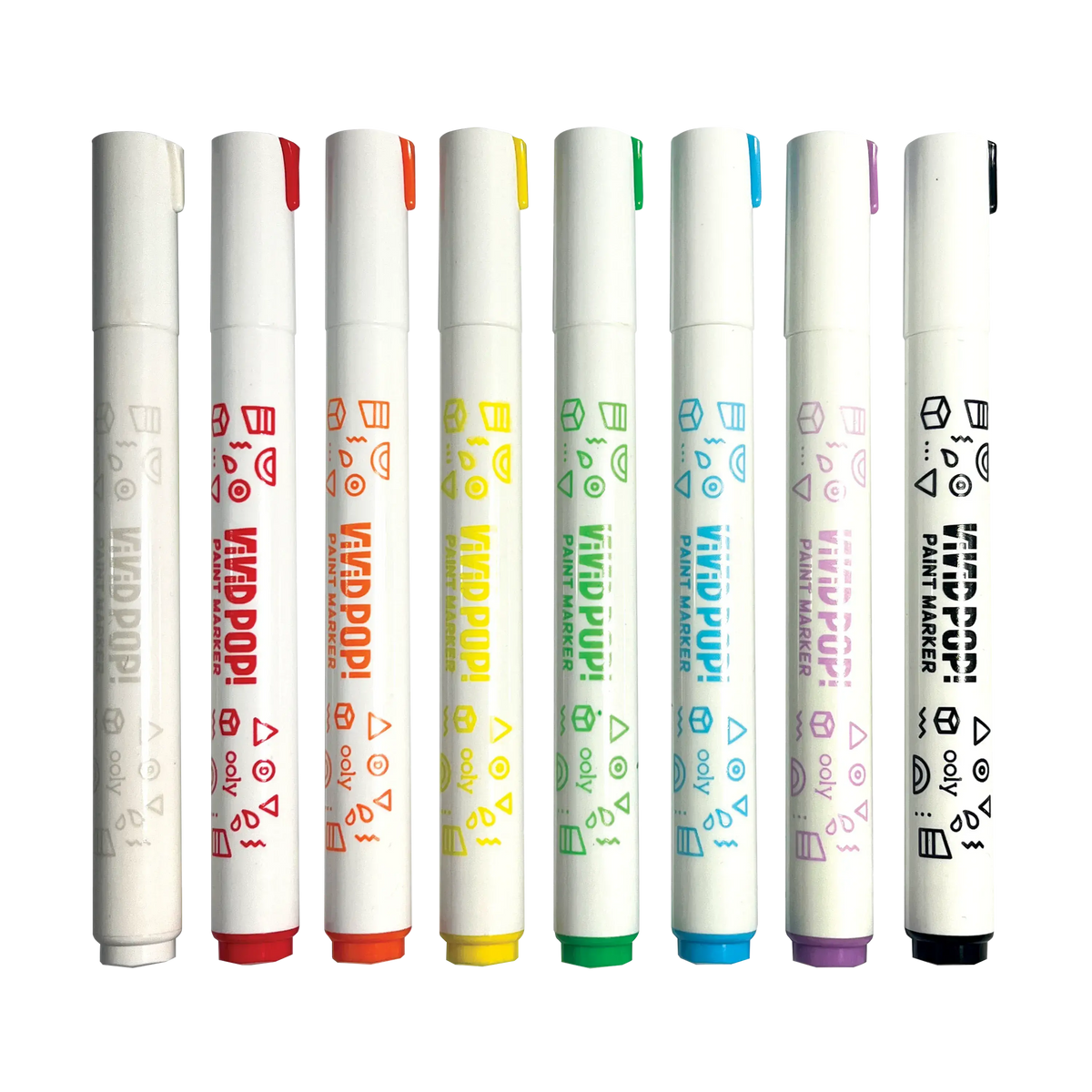 Ooly Vivid Pop Water Based Paint Markers (Set of 8)