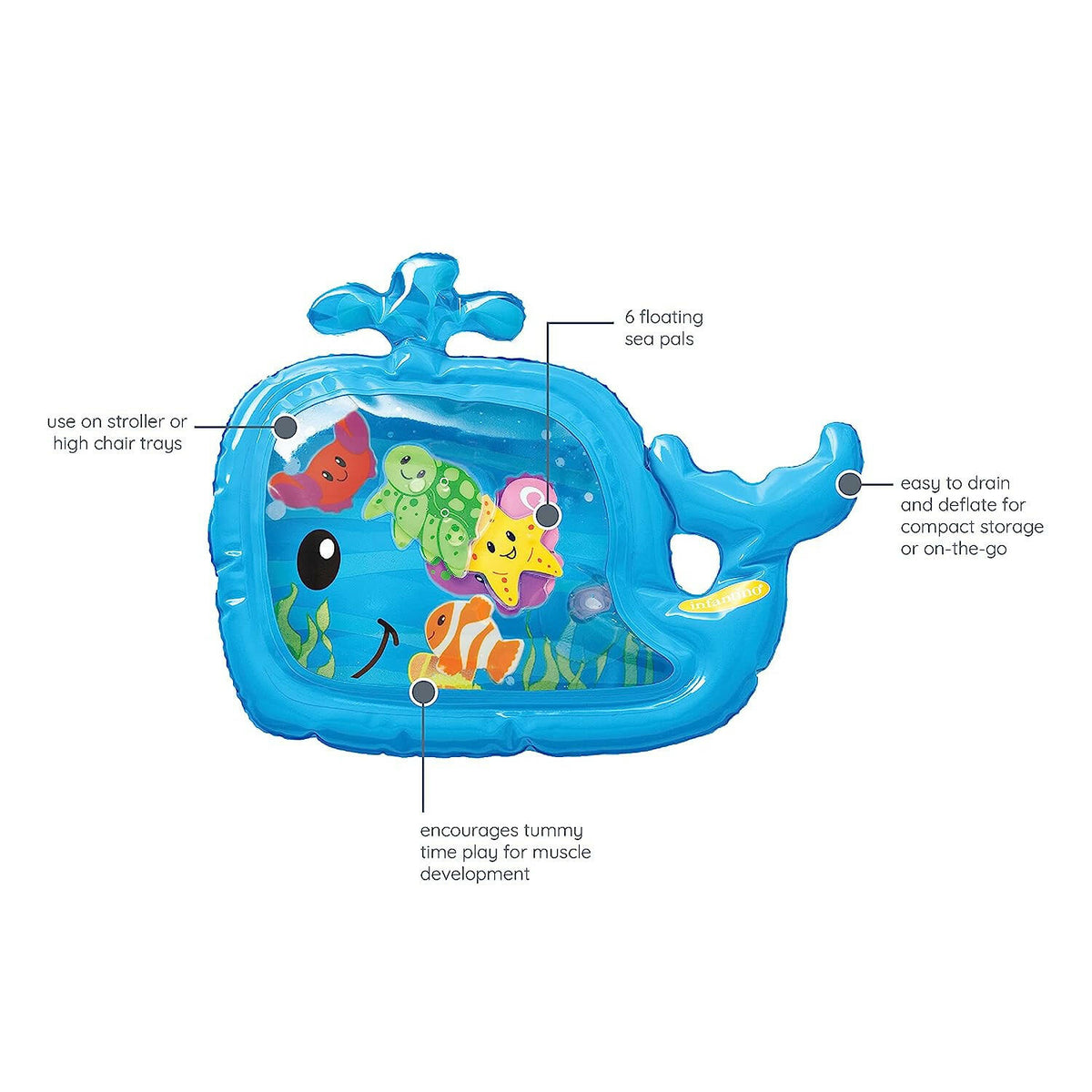 Infantino Sensory Pat And Play Water Mat Whale