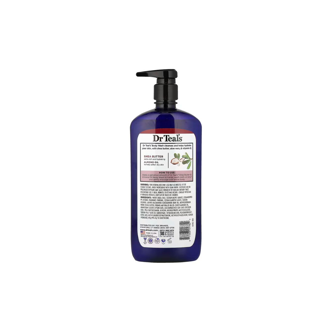 Dr. Teal's, Body Wash With Pure Epsom Salt, Shea Butter & Almond Oil & Essential Oils, 24 fl oz (710 ml)