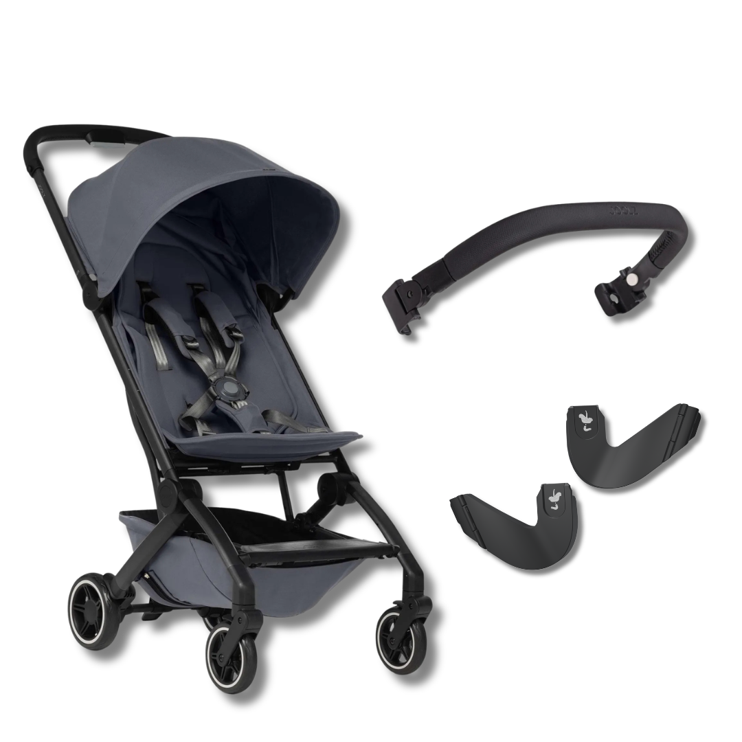 Joolz Aer+ Stroller Stone Grey & Black Bumper Bar & Black Car Seat Ada – Qatar Moms