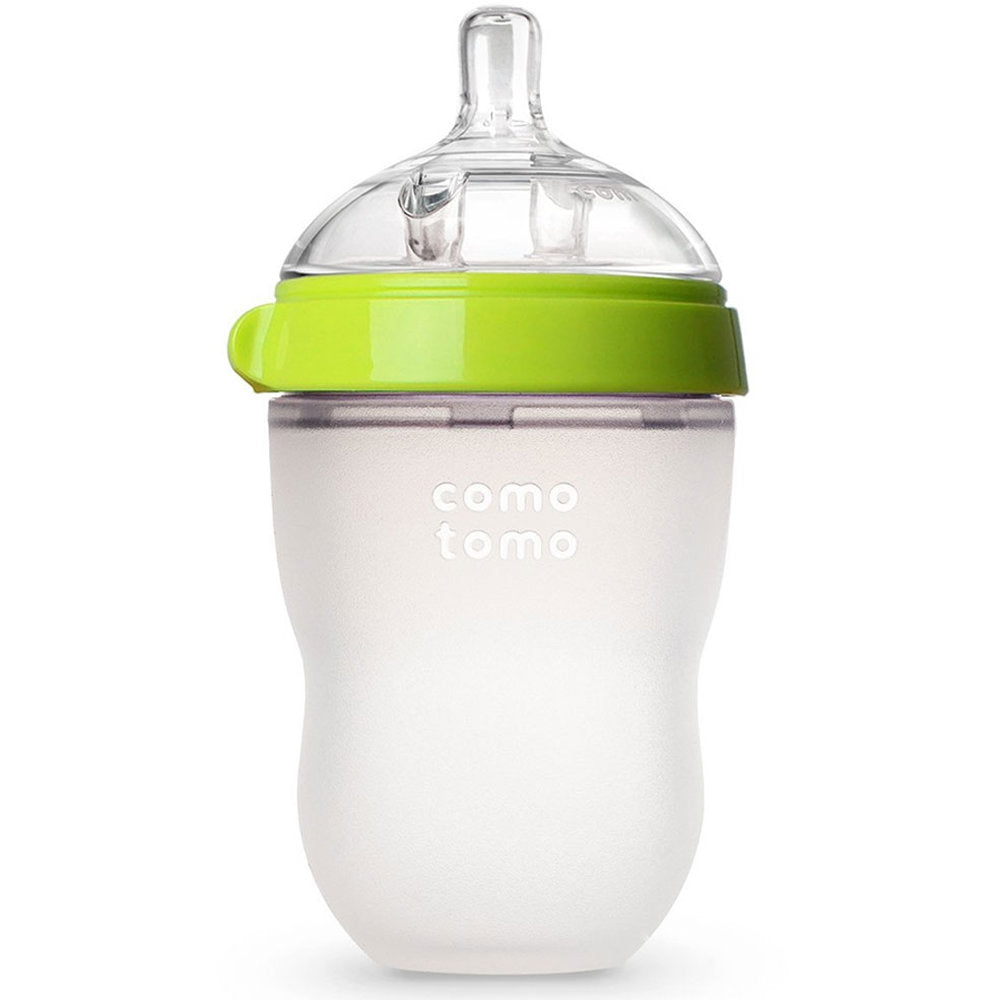 Comotomo Natural Feel Baby Bottle Double Pack (Green, 250ml)