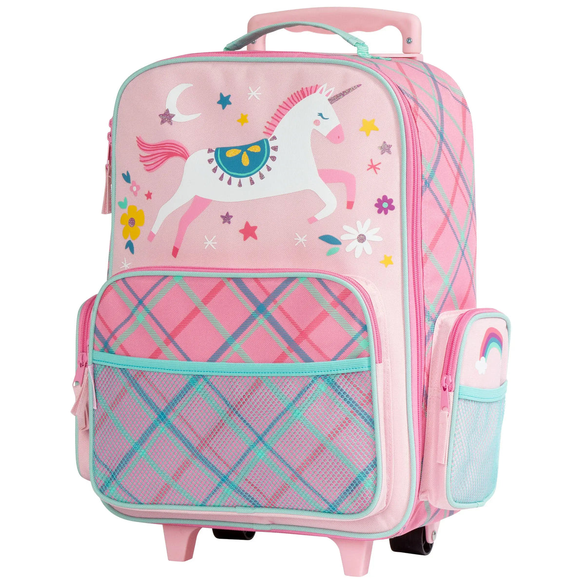 Stephen Joseph Classic Rolling Luggage, Pink Unicorn