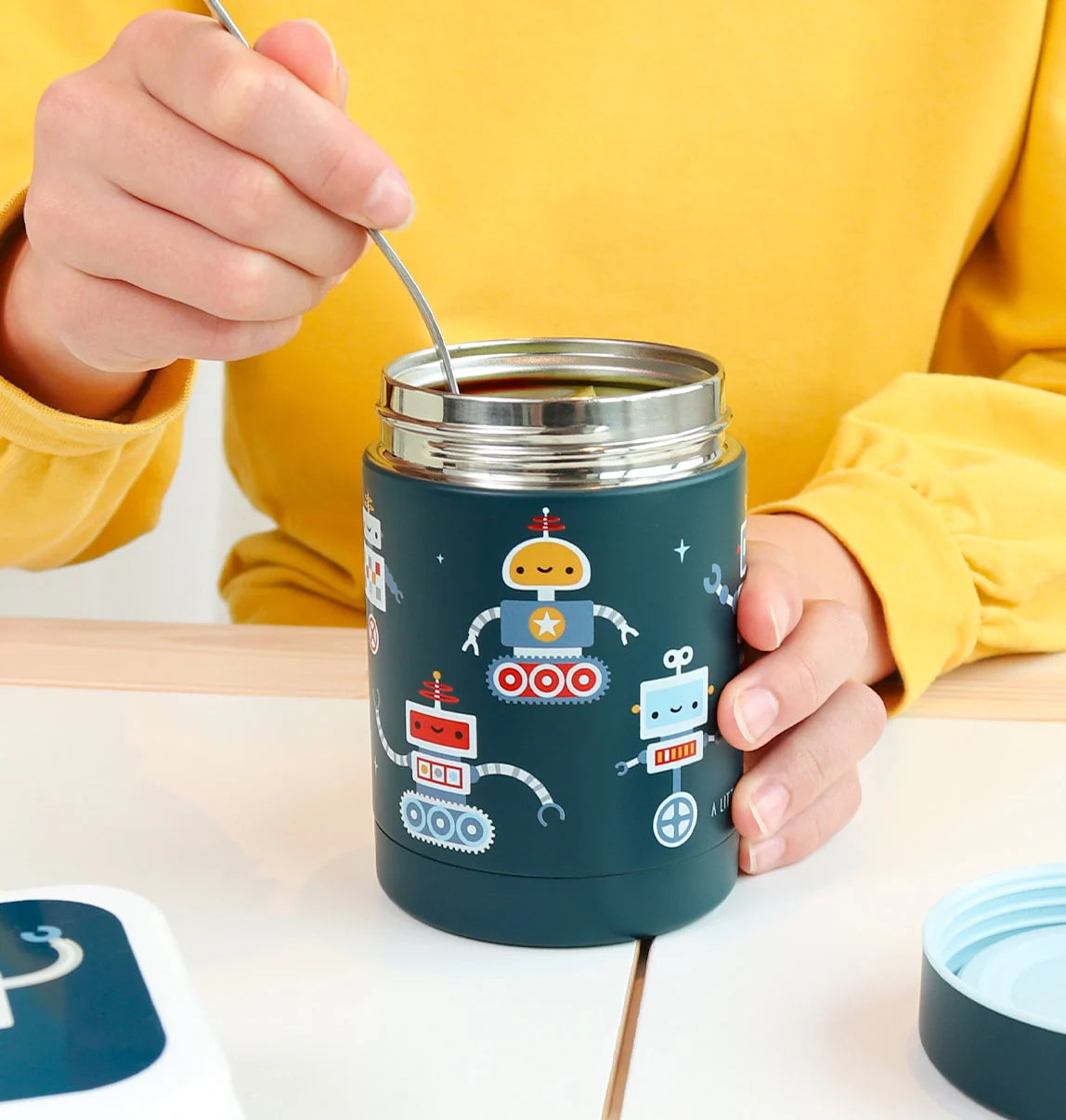 A Little Lovely Company Double Wall Insulated Food Jar (300ml, Robot)