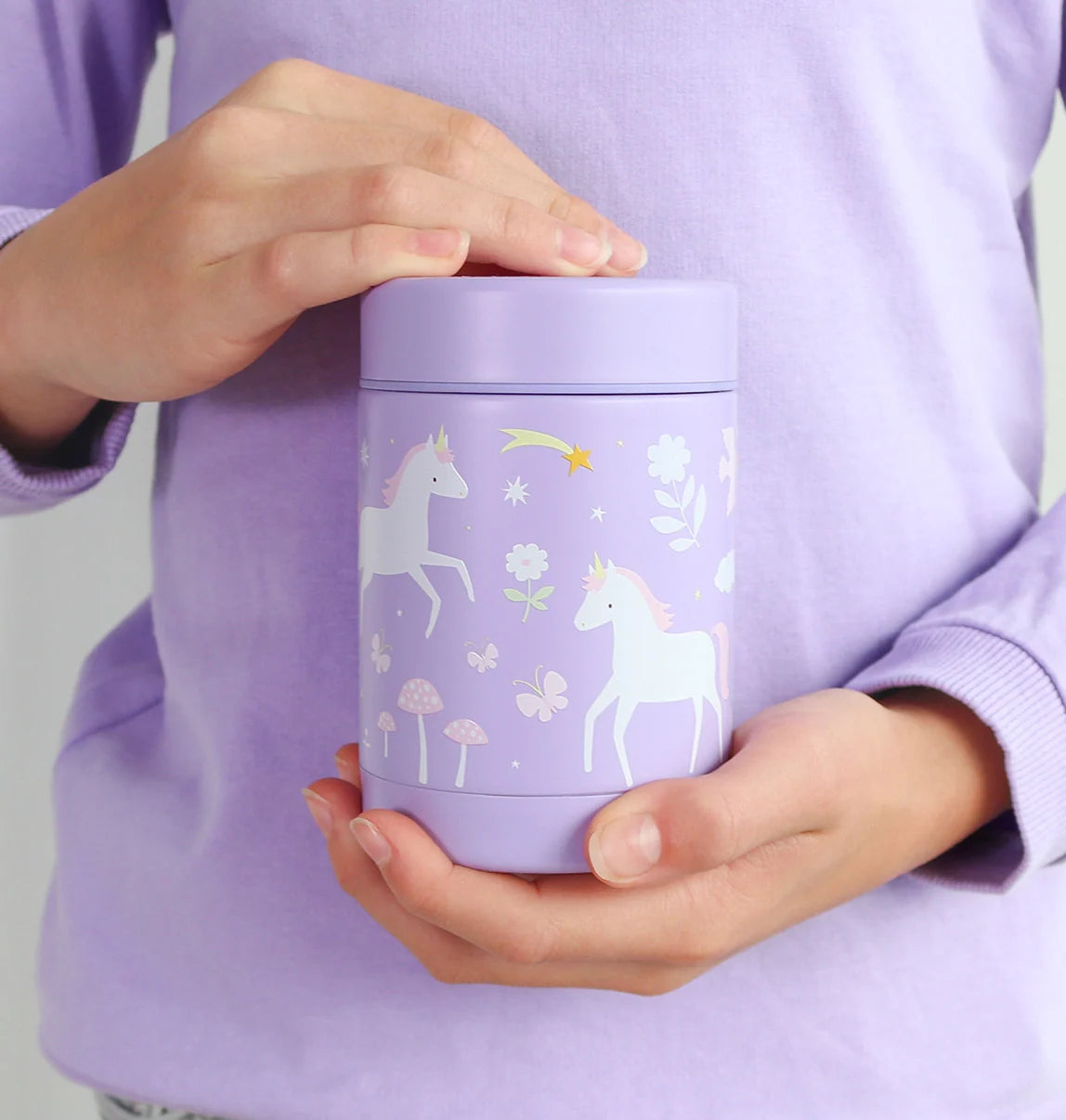 A Little Lovely Company Double Wall Insulated Food Jar (300ml, Unicorn Dreams)