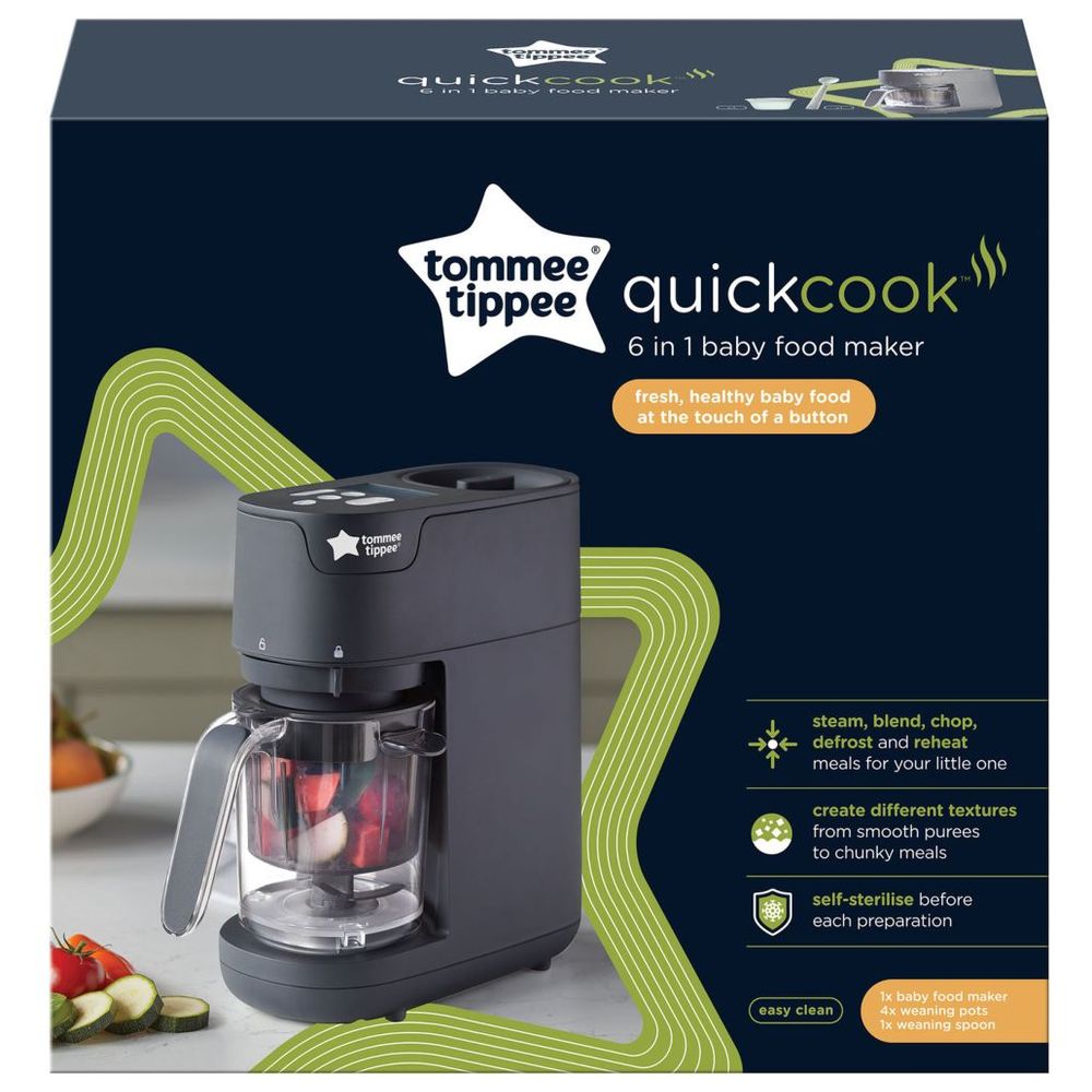 Tommee Tippee 6 In 1 Baby Food Maker (Black)