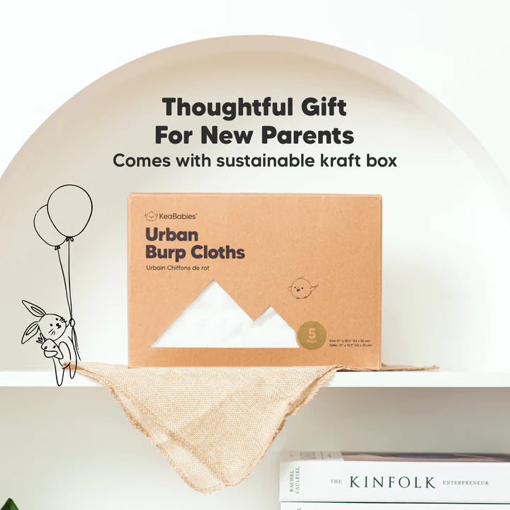 Urban Burp Cloths (Soft White)