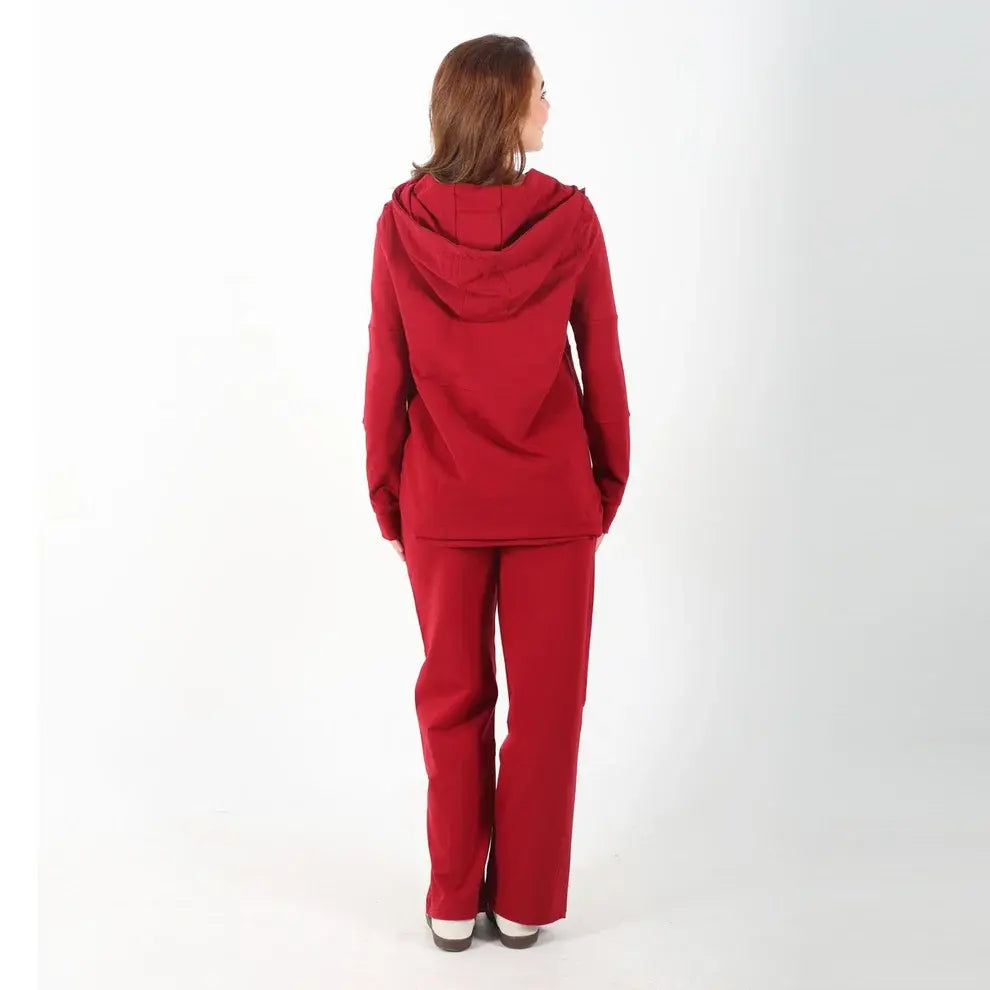 Become a Mom Maternity Tracksuit (Maroon)