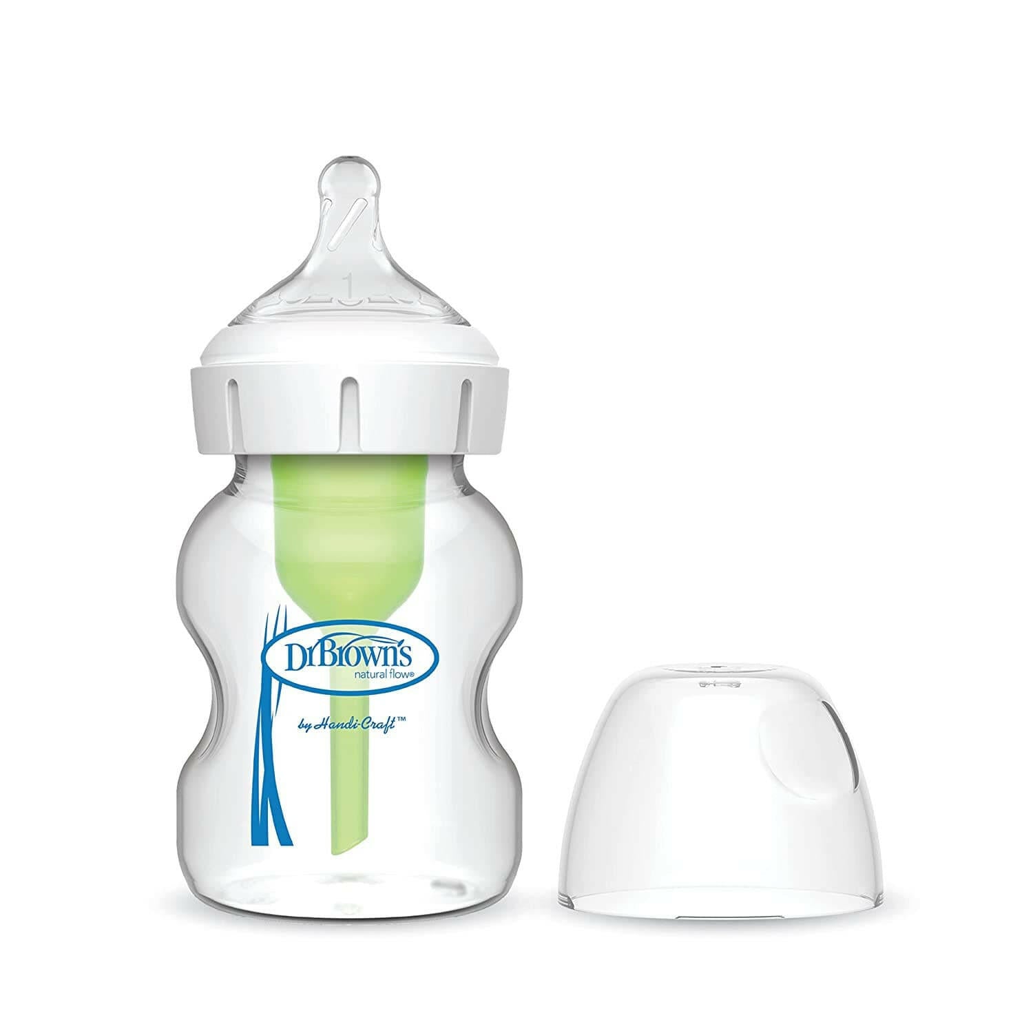 Dr. Brown’s Natural Flow Anti-Colic Options+ Wide-Neck Glass Baby Bottle 5 oz/150 mL, 1 Pack.
