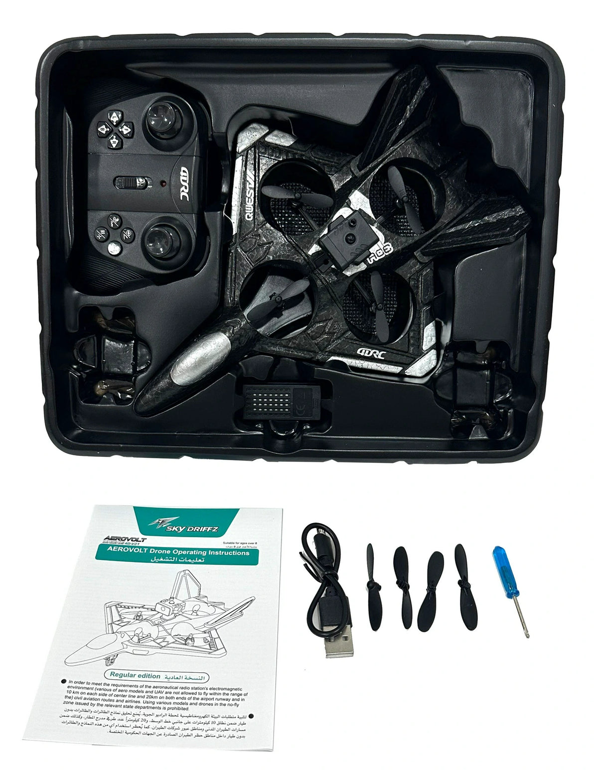 Sky Driffz Aerovolt Drone 4D-V31 β 2.4G RC Drone with Obstacle Avoidance