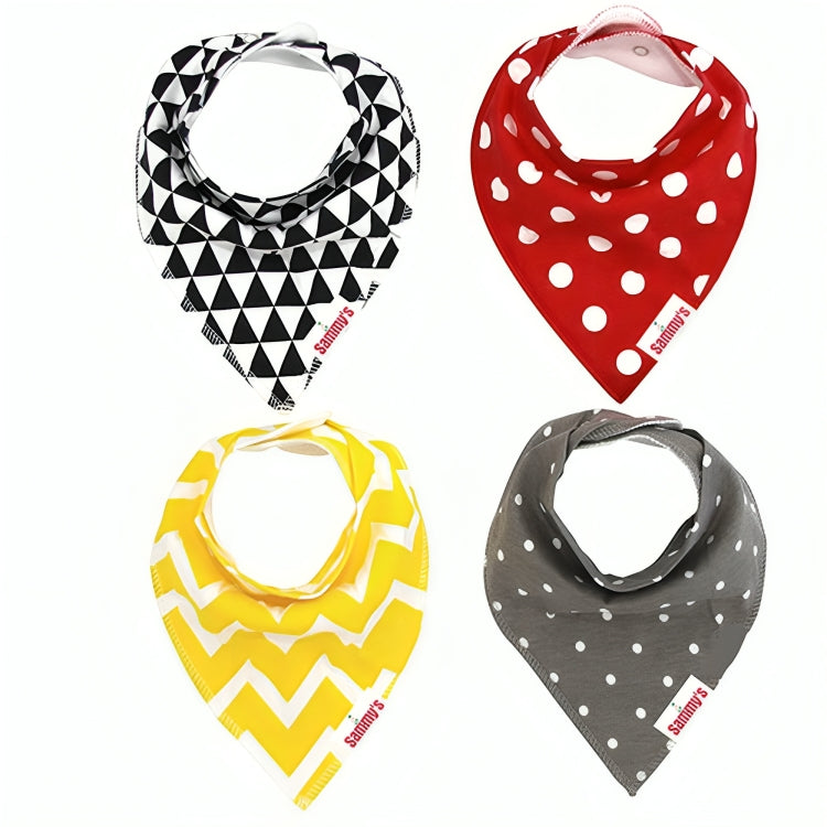 Eazy kids Bandana Bibs Organic Cotton - Set of 4