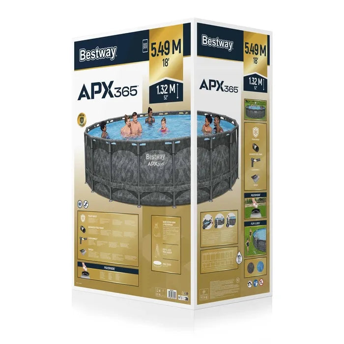طقم مسبح دائري Bestway APX (365™ 18' x 52"/5.49m x 1.32m)