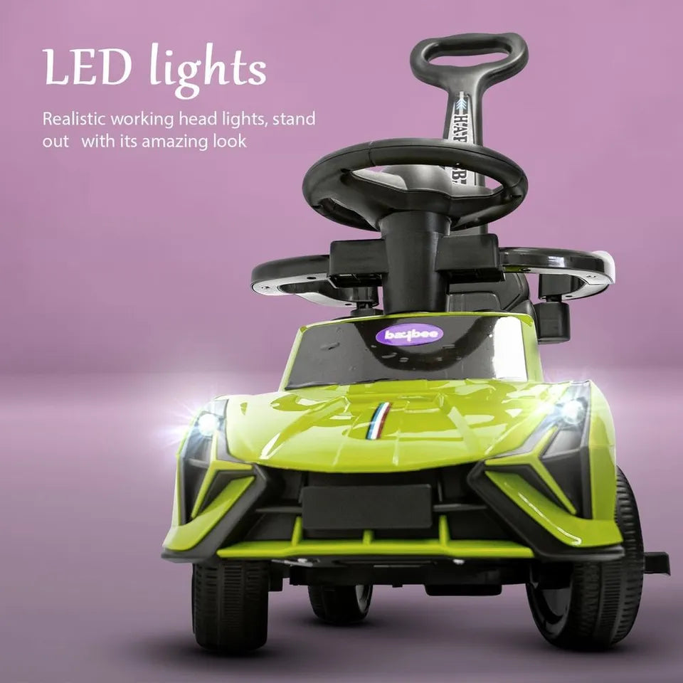 Ride On Push Car for Kids with Light & Music – Green