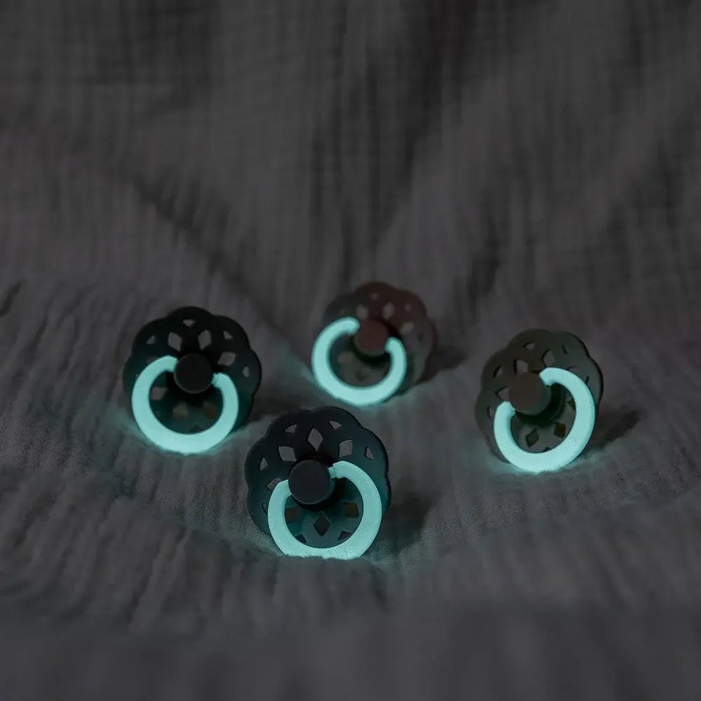 Bibs Boheme Latex Glow in The Dark - Pack of 2 (Blush/Vanilla)