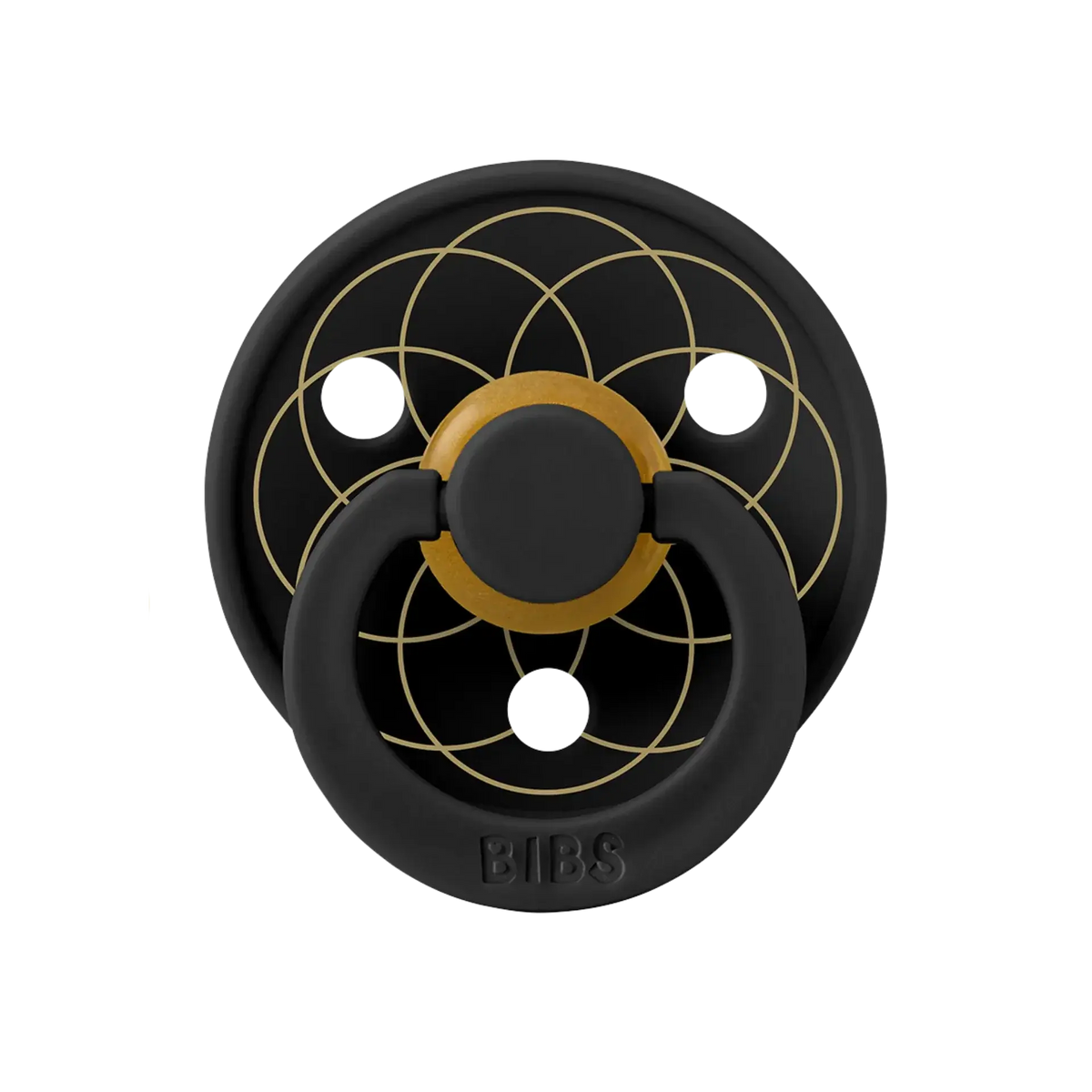Bibs Pacifier Studio Color Noor Latex Size 2 (Black Gold) - Pack of 2