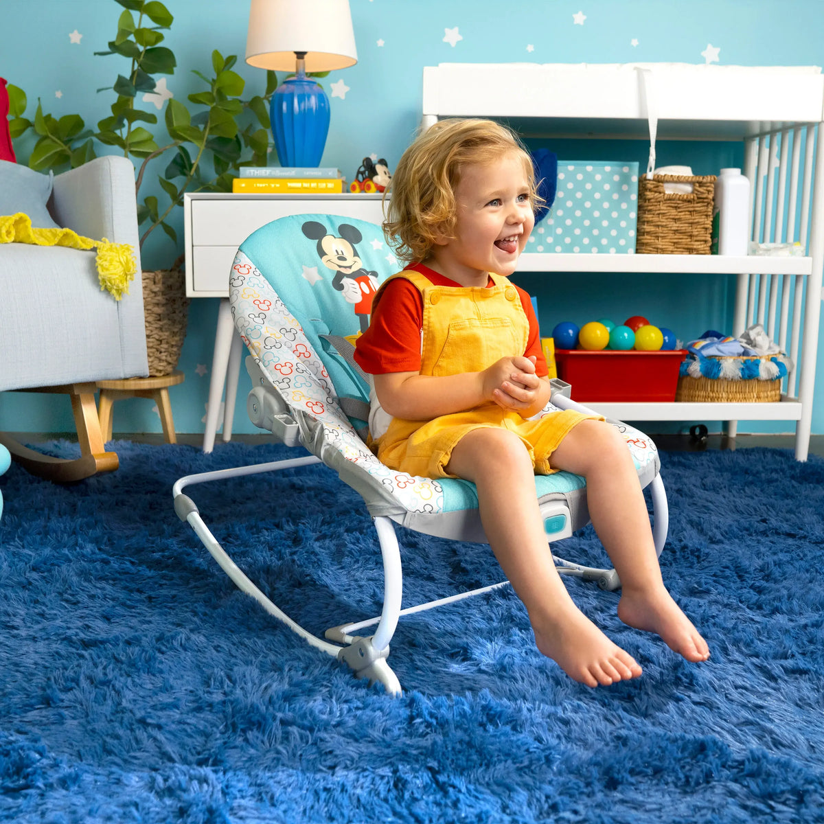 Bright Starts Mickey Mouse Original Besties Infant to Toddler Rocker