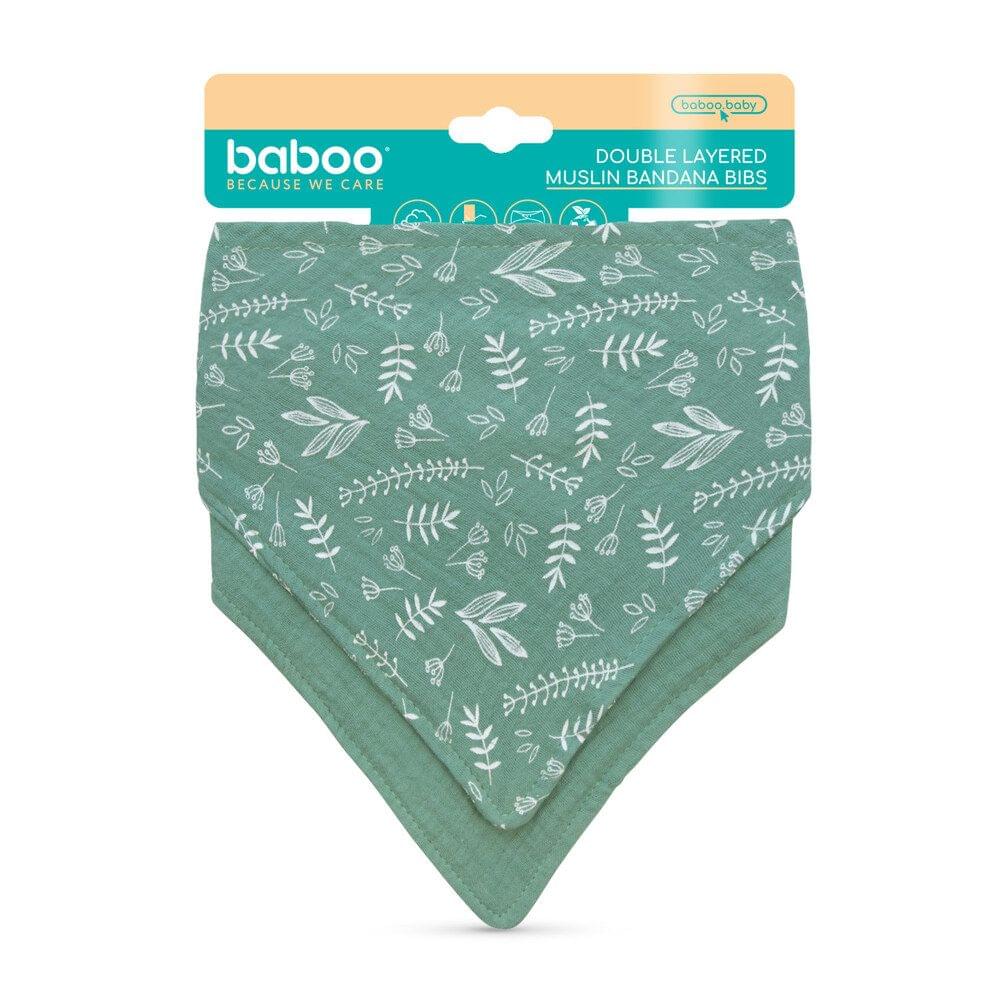 Baboo Double Layer Muslin Bandana Bib Set (0m+ | Peachy Keen) - Pack of 2