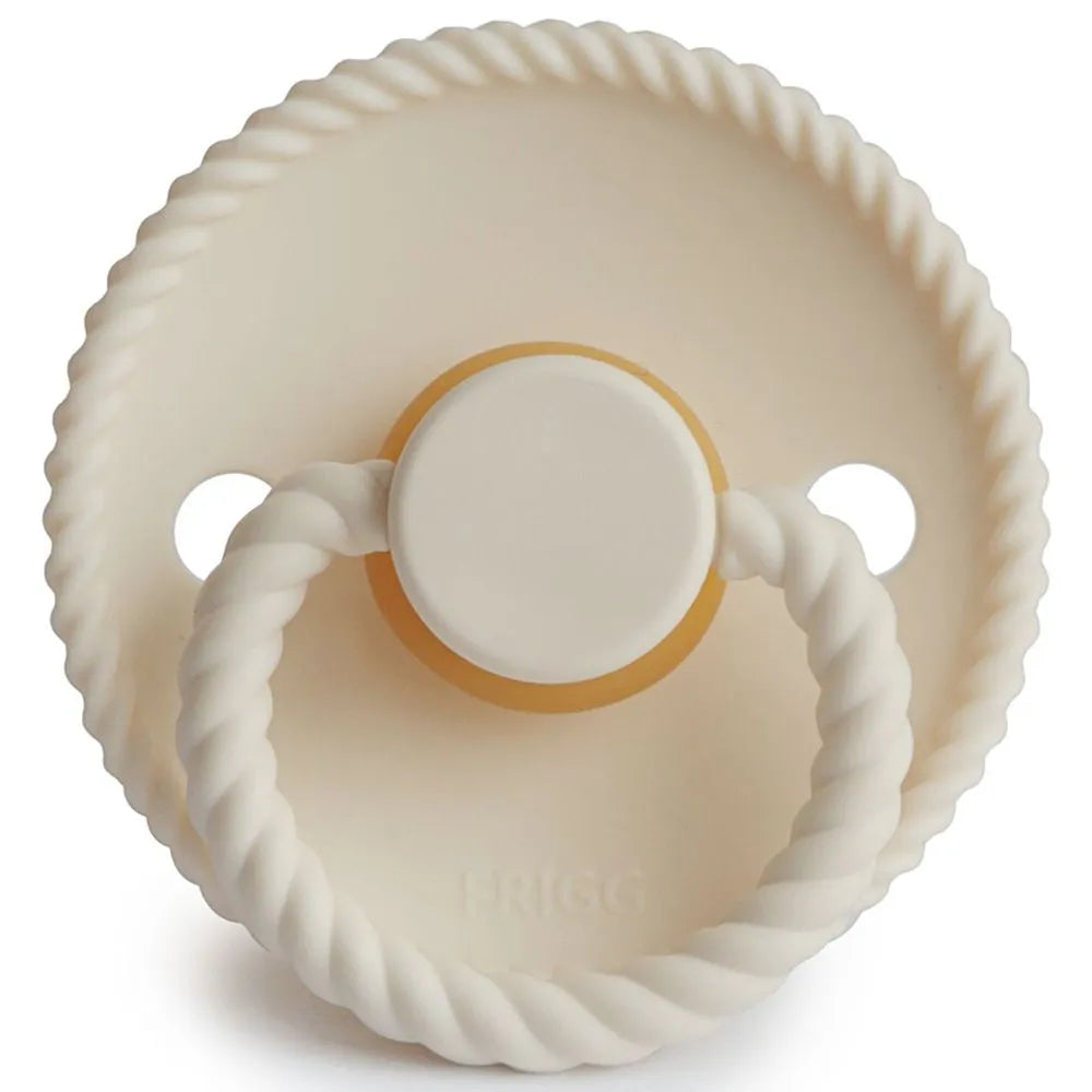 FRIGG Rope Latex Baby Pacifier Size 1 (0-6Months 1 Pack Cream)