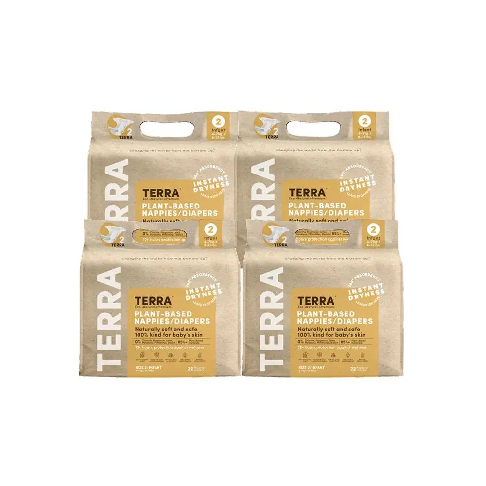 Terra Diaper/Nappy Infant 22s (Pack of 4)