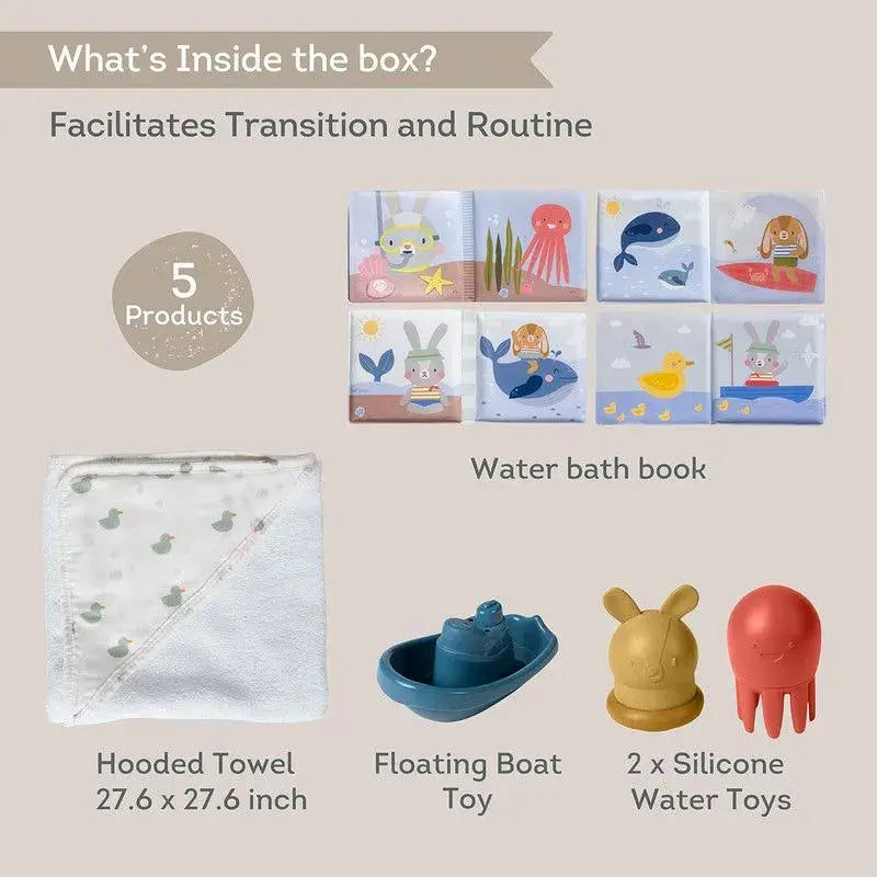 طقم ألعاب أساسيات وقت الاستحمام Hello Baby من Taf Toys