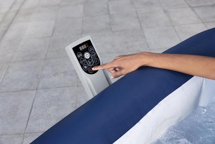 Bestway Lay-Z Spa Hawaii Max Hold Energy Sense Ultra Fit Smart Air Jet 6 Blue Square (71"x71"x28"/1.80mx1.80mx71 Cm)