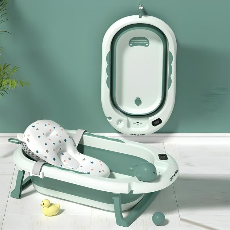 Eazy Kids Foldable Bathtub With Thermometer & Mug