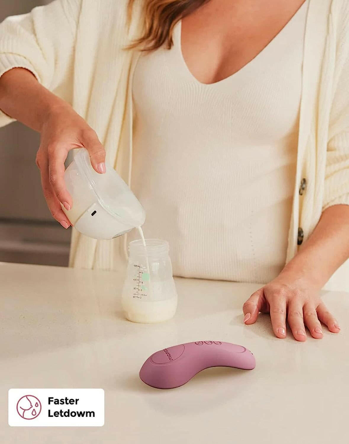Momcozy Kneading Lactation Massager with Heat, 3-in-1 Real-Like Massage for Relieve Clogged Ducts.