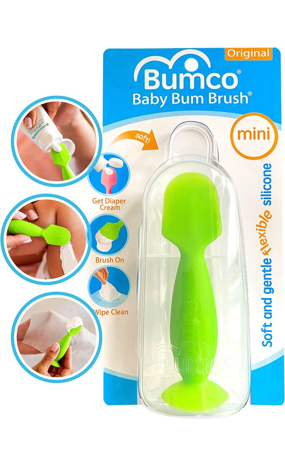 Mini Baby Bum Brush with Travel Case.