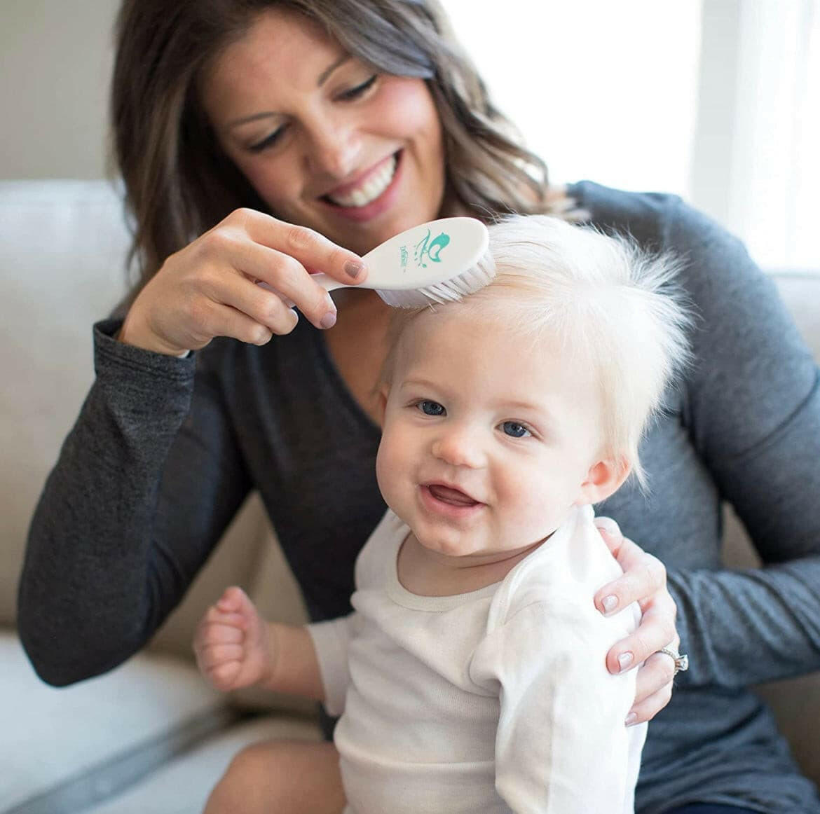 Baby Care Set with Soft Brush, Gentle Comb, Nasal Aspirator and Rounded-Tip Scissors by Dr. Brown.