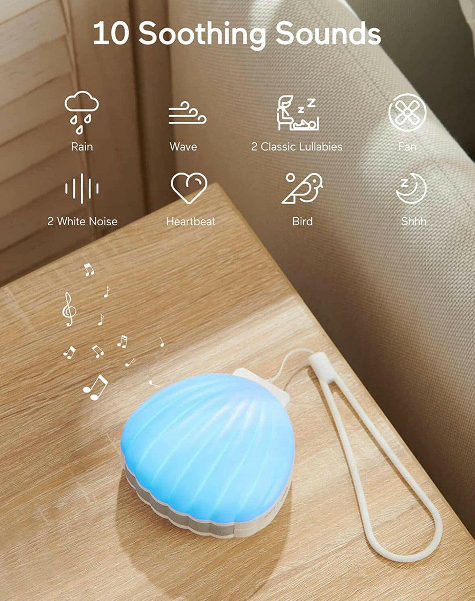 Momcozy Portable Sound Machine, Little Shell with Crying Detection