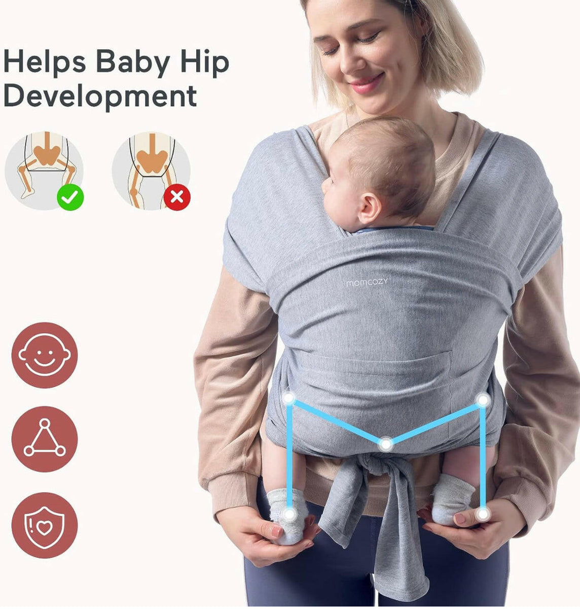 How To Put On Momcozy Wrap Momcozy Baby Wrap Carrier