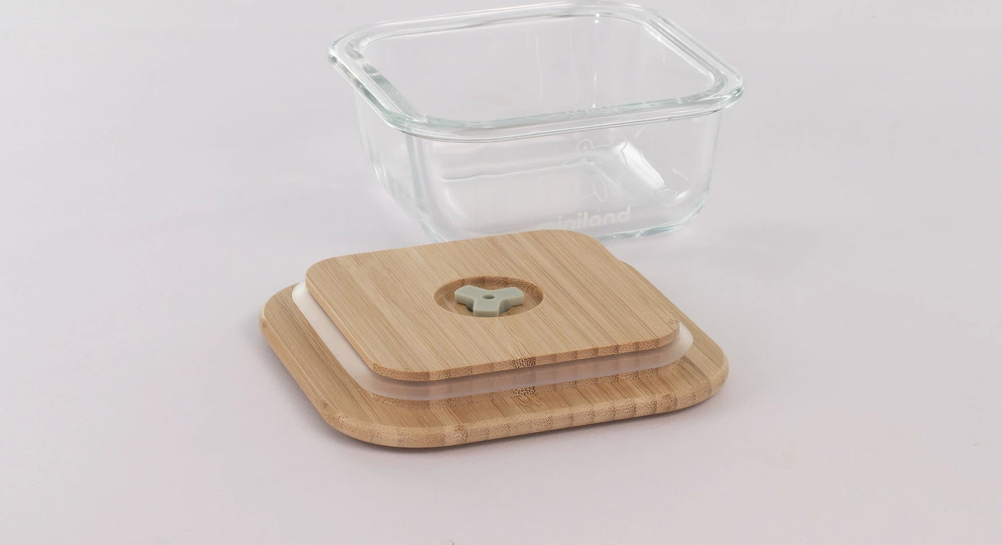 Miniland Eco Square Pack To Go With Thermal Bag and Glass Containers (Chick)