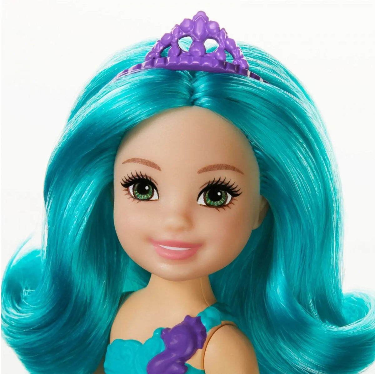 Barbie Dreamtopia Chelsea Teal Mermaid Doll – 6.5 Inch