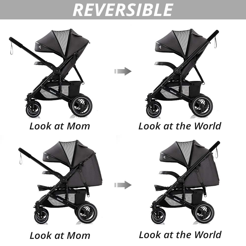 Teknum Reversible Moon Walk Stroller (Black)