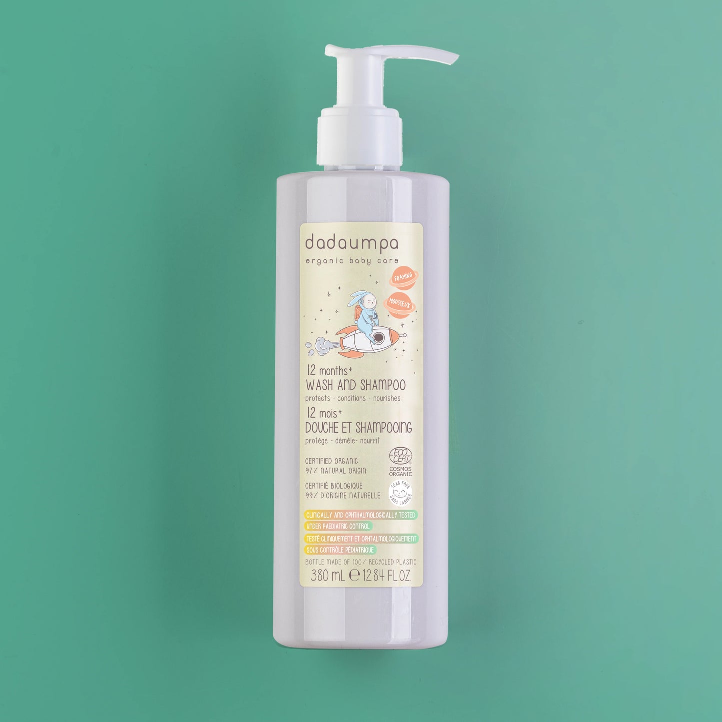Dadaumpa Organic Certified 12Months+ Wash And Shampoo (380ml)