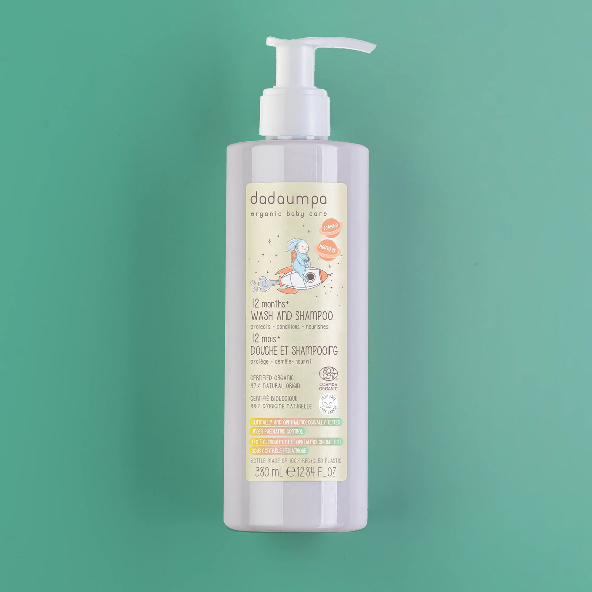 Dadaumpa Organic Certified 12Months+ Wash And Shampoo (380ml)