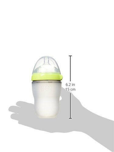Comotomo Natural Feel Baby Bottle, 250 ml - Green.