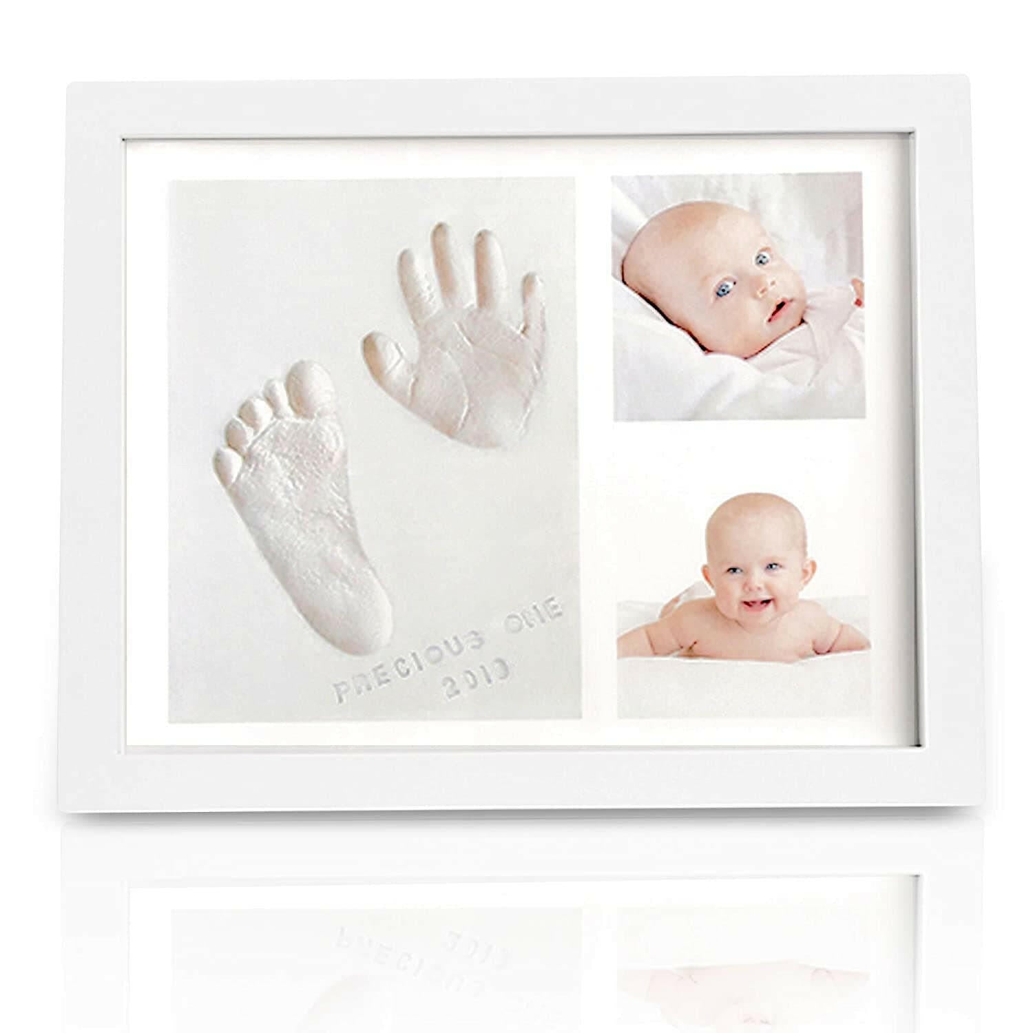 Baby Handprint Footprint Keepsake Kit - Baby Prints Photo Frame for Newborn.