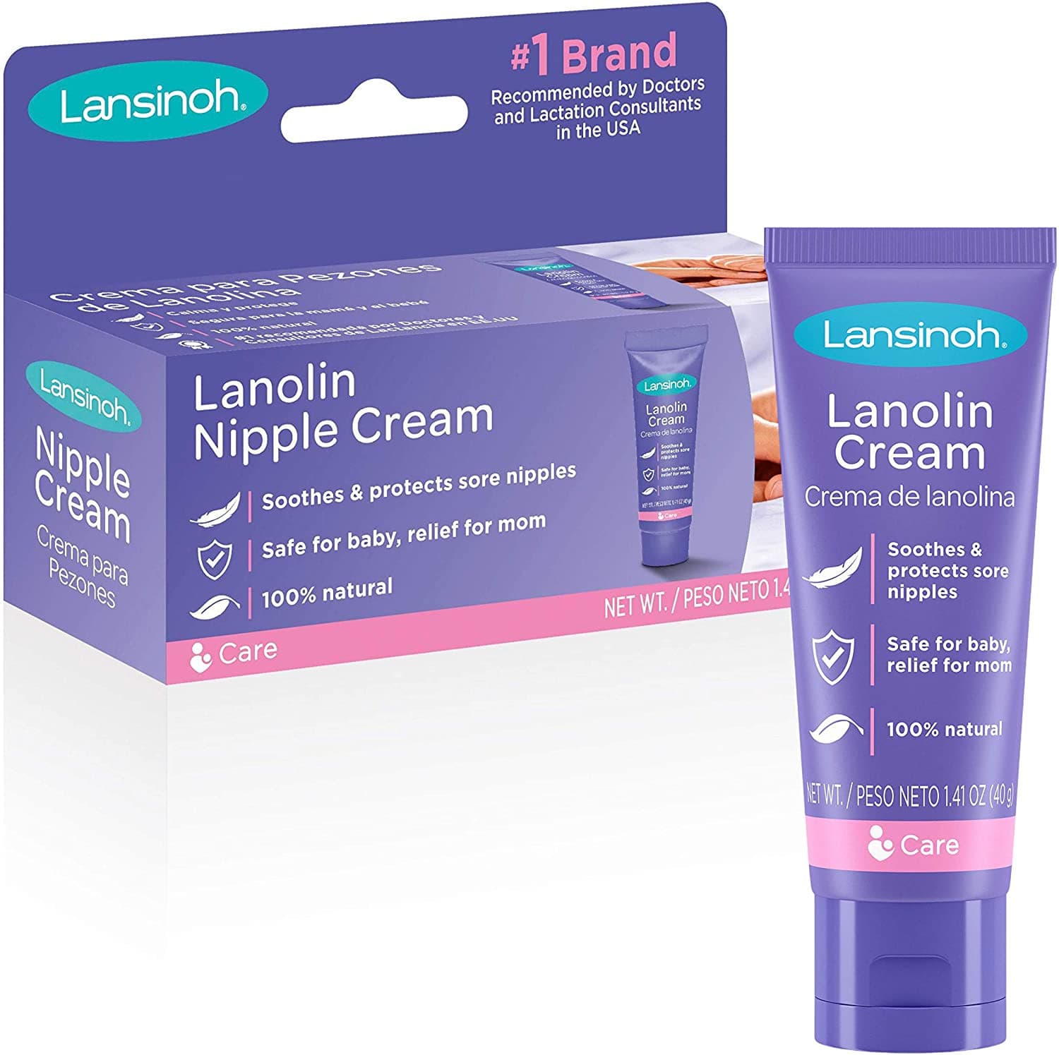 Lansinoh Lanolin Nipple Cream for Breastfeeding, 1.41 Ounce.