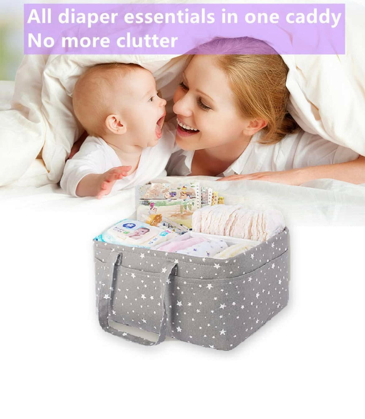 Storage Basket for Baby Diaper Caddy Organizer.