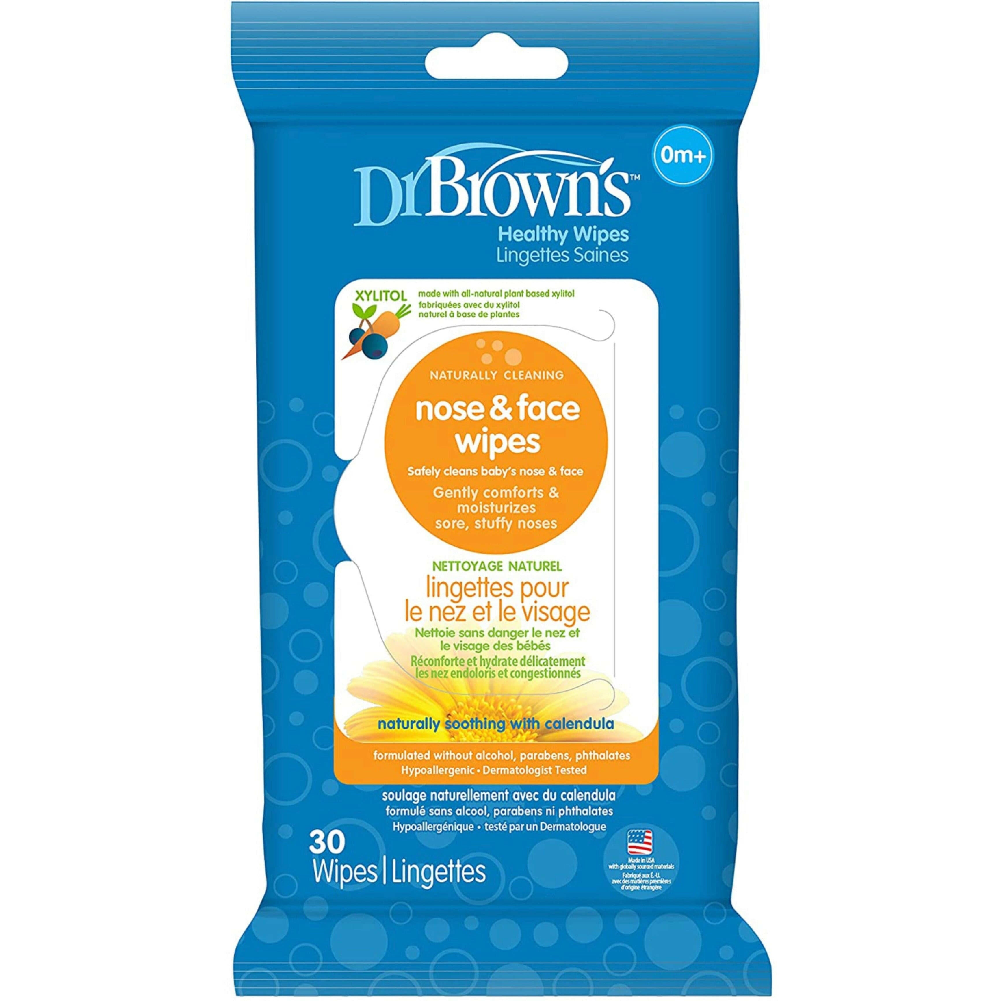 Nose and Face Wipes for Baby by Dr. Brown, 30ct.