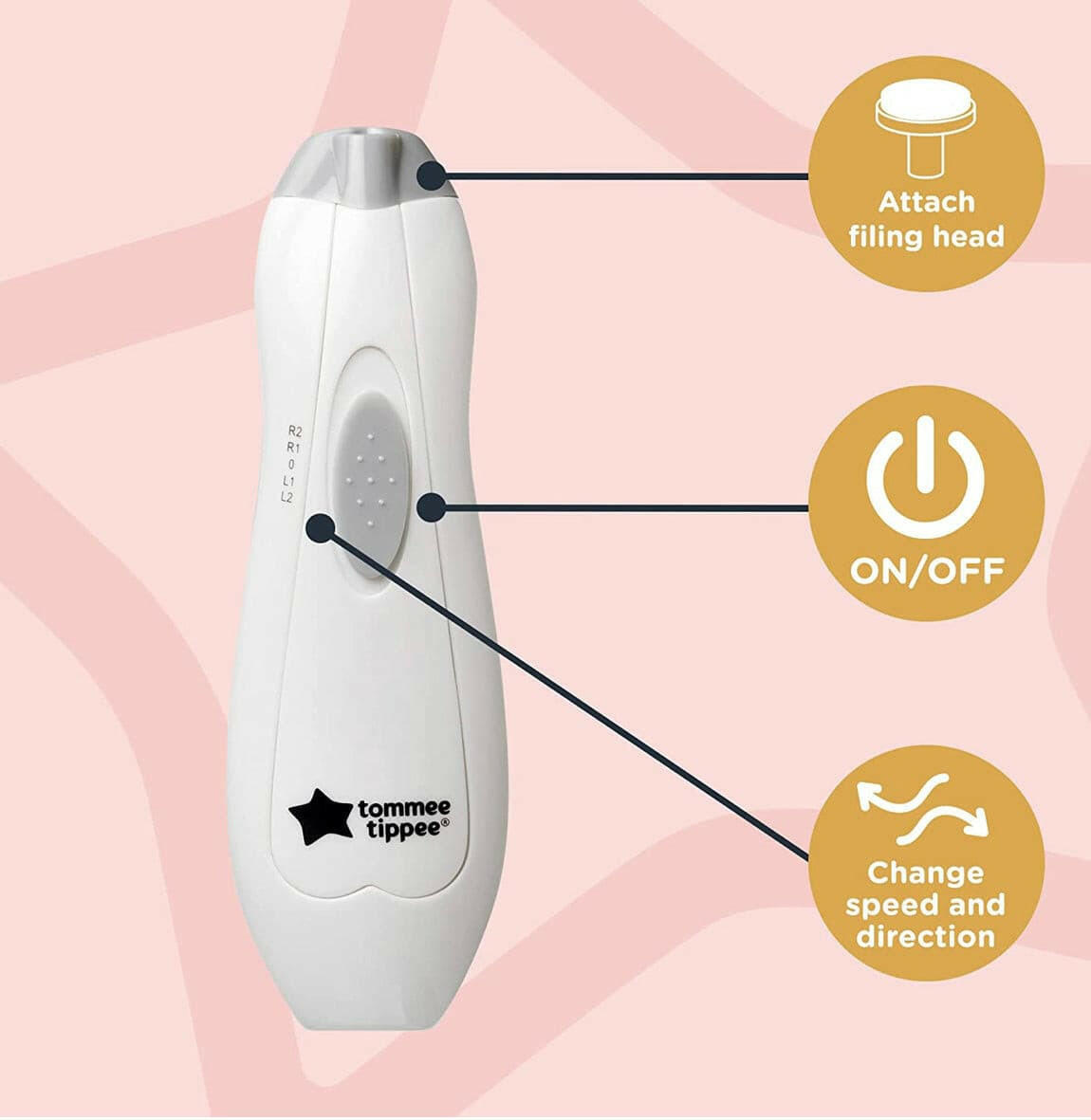 Tommee Tippee - Electric Baby & Toddler Nail File Trimmer.