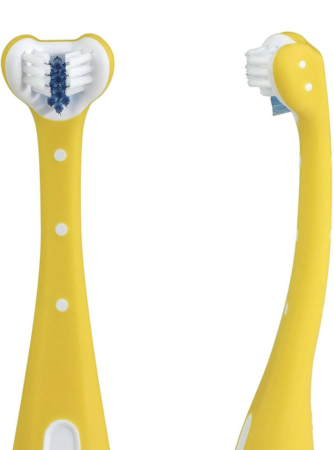 FridaBaby Triple-Angle Toothhugger Training Toothbrush for Toddler Oral Care, Yellow.