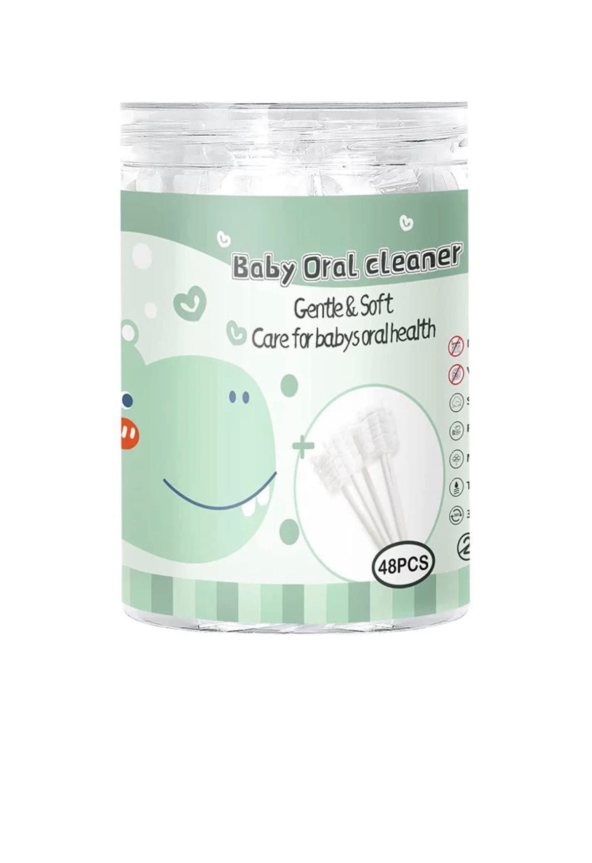 48 PCS Disposable Baby Tongue Cleaner for 0-36 Months