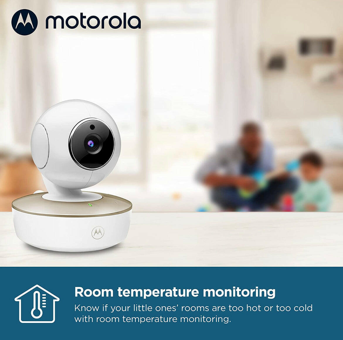 Motorola Baby Monitor - VM50G Video Baby Monitor with Camera, 1000ft Range 2.4 GHz Wireless 5" Screen, Two-Way Audio, Remote Pan, Tilt, Zoom, Room Temperature Sensor, Lullabies, Night Vision.
