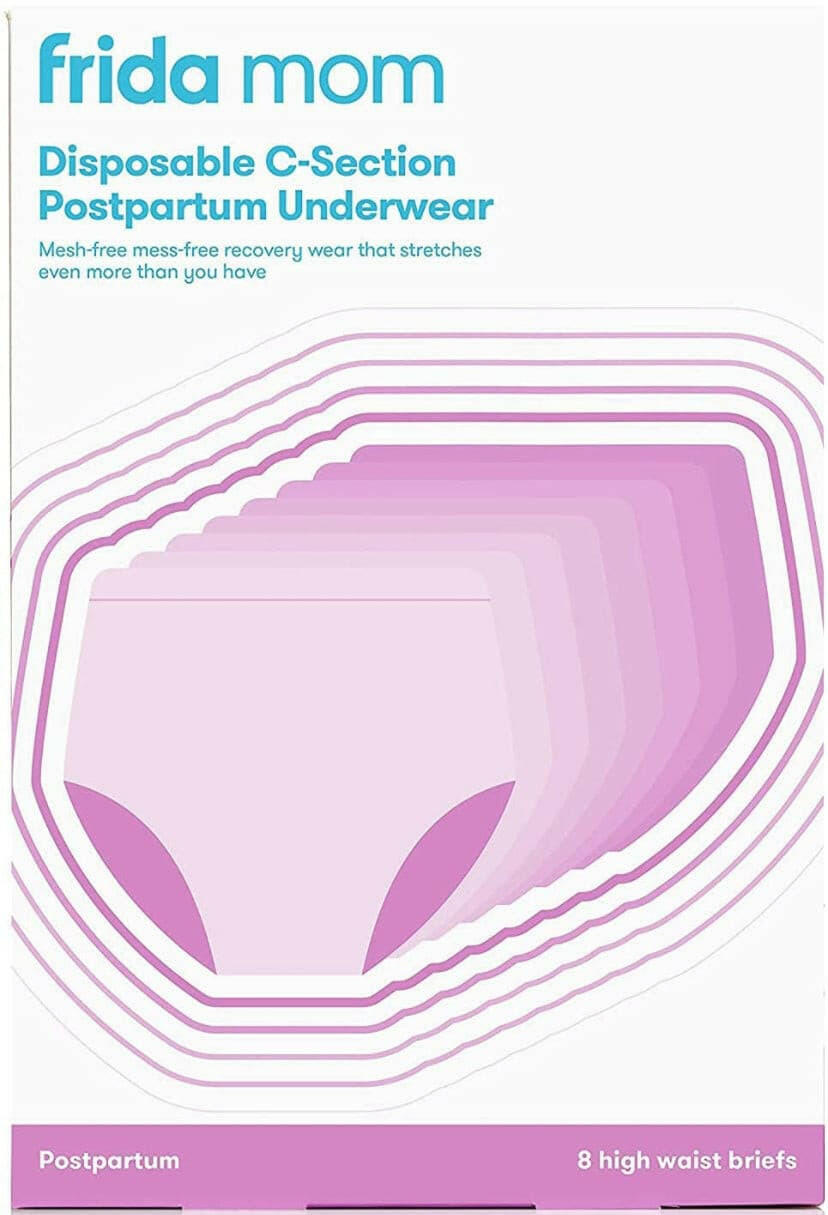 Frida Mom Disposable High Waist C-Section Postpartum Underwear | Super Soft, Stretchy, Breathable, Wicking, Latex-Free, Regular (8 Count).