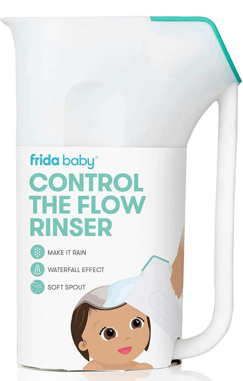 Frida Baby Bath Time Rinse Cup with Easy Grip Handle and Removable Rain Shower.