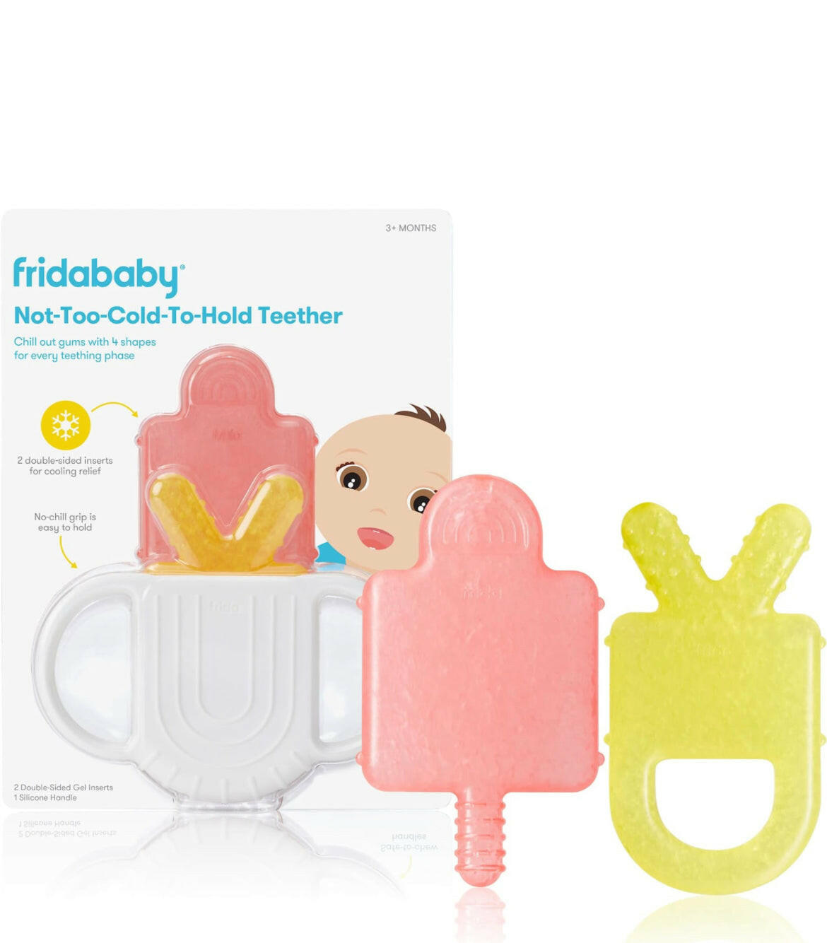 Not-Too-Cold-to-Hold BPA-Free Silicone Teether for Babies by Frida Baby.