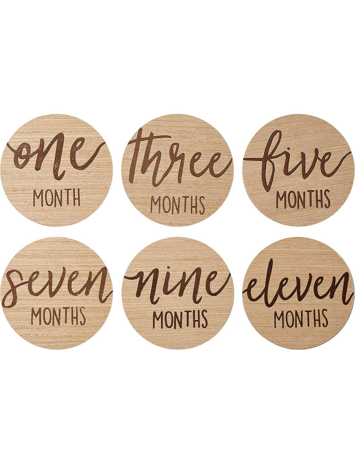 Baby Growth and Pregnancy Growth Cards, Wooden.