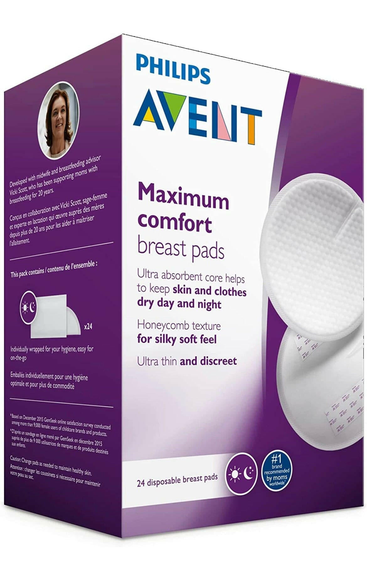 Philips AVENT, Disposable Breast Pads, White,24 pcs.